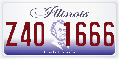 IL license plate Z401666