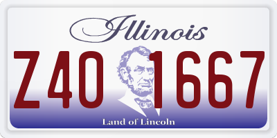 IL license plate Z401667