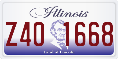 IL license plate Z401668