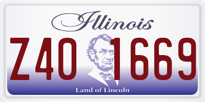IL license plate Z401669