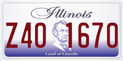 IL license plate Z401670