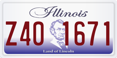 IL license plate Z401671
