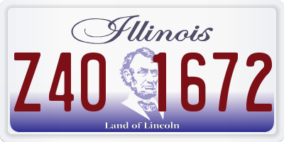 IL license plate Z401672