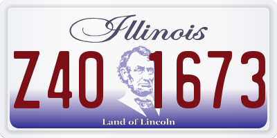 IL license plate Z401673