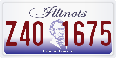 IL license plate Z401675