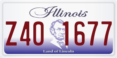 IL license plate Z401677