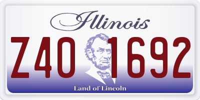IL license plate Z401692