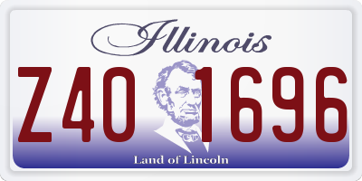 IL license plate Z401696