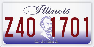 IL license plate Z401701
