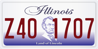 IL license plate Z401707