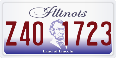 IL license plate Z401723