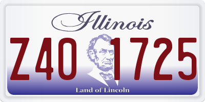 IL license plate Z401725