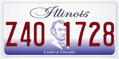 IL license plate Z401728