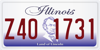 IL license plate Z401731
