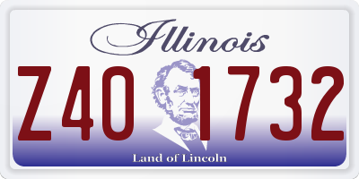 IL license plate Z401732