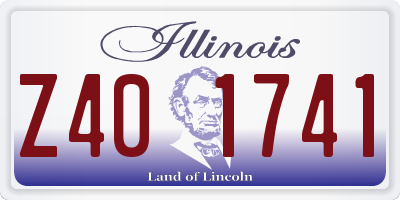 IL license plate Z401741