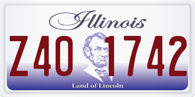 IL license plate Z401742