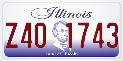 IL license plate Z401743
