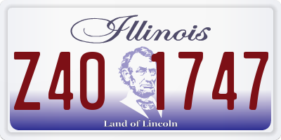 IL license plate Z401747