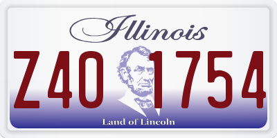 IL license plate Z401754