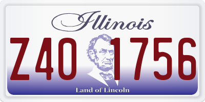 IL license plate Z401756