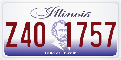 IL license plate Z401757