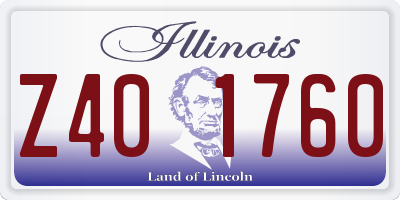 IL license plate Z401760