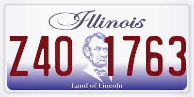 IL license plate Z401763