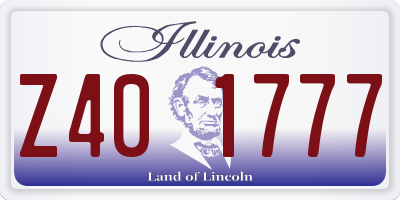 IL license plate Z401777
