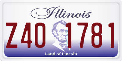 IL license plate Z401781