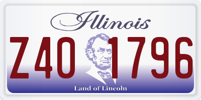 IL license plate Z401796