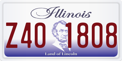 IL license plate Z401808