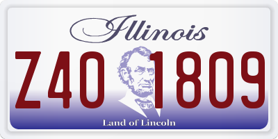 IL license plate Z401809