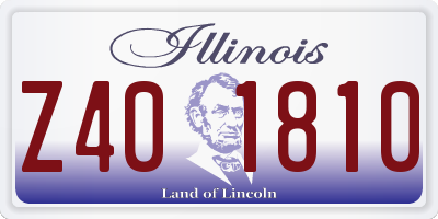 IL license plate Z401810