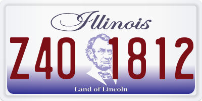 IL license plate Z401812