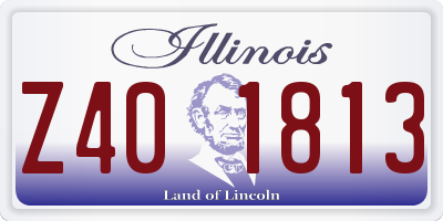 IL license plate Z401813