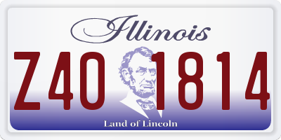 IL license plate Z401814