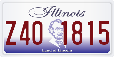 IL license plate Z401815