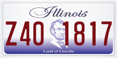 IL license plate Z401817
