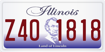 IL license plate Z401818