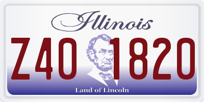 IL license plate Z401820