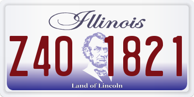 IL license plate Z401821