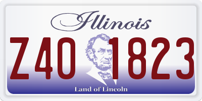 IL license plate Z401823