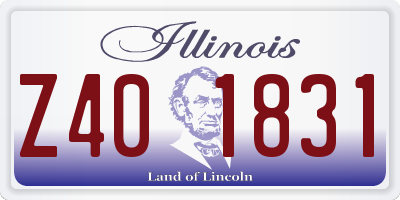 IL license plate Z401831