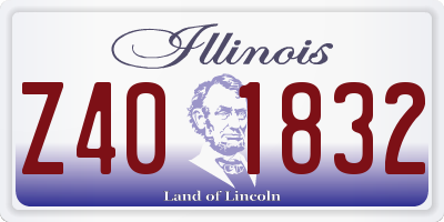 IL license plate Z401832