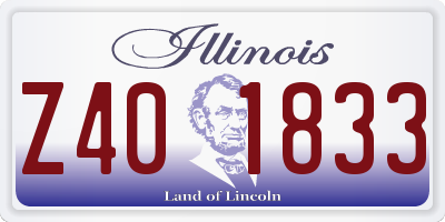 IL license plate Z401833
