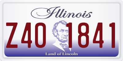 IL license plate Z401841