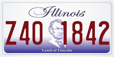 IL license plate Z401842