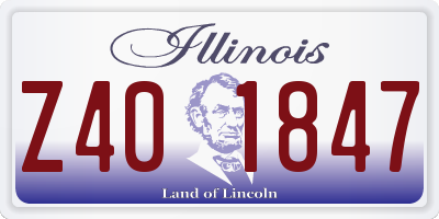 IL license plate Z401847