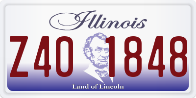 IL license plate Z401848